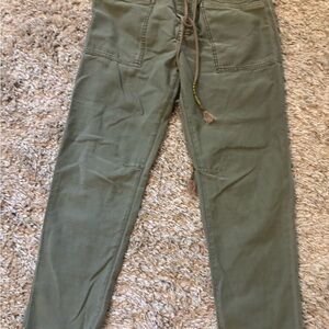 Free People Green Cropped Ankle Pants